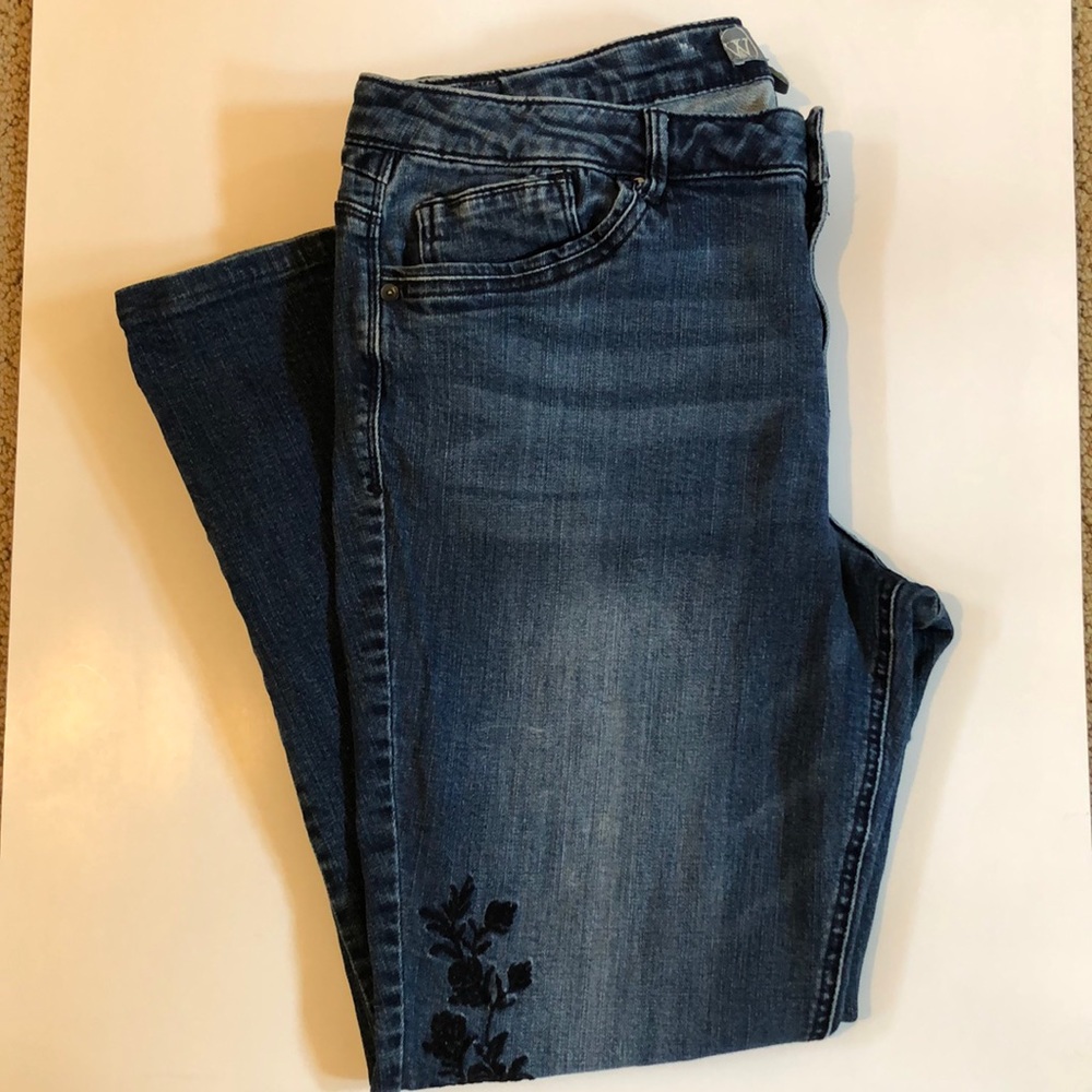 Wit & Wisdom Embroidered Jeans, Sz 14